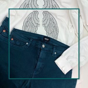 HUDSON WOMENS EMERALD NICO SUPER SKINNY JEANS 31